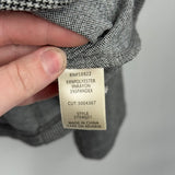 women Max Studio Houndstooth Knit Blazer Black White Jacket XL