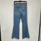 women American Eagle Super High Rise Flare Blue Jeans 4