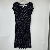 women Boden Amelie Polka Dot Jersey Black and Pink Dress 8
