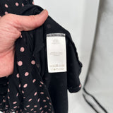 women Boden Amelie Polka Dot Jersey Black and Pink Dress 8
