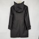 women Calvin Klein Water Resistant Hooded Raincoat Black Coat S