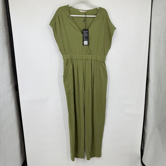 women Backcountry NWT Sleeveless Cotton Gauze Jumpsuit Calliste Green Jumpsuit/Romper L