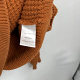 women Tradlands Cotton V-Neck Rust Sweater XL
