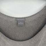 women Ann Taylor Y2K Silk Off-Shoulder Sweater Gray Vintage XS