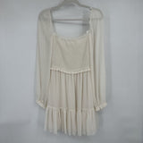 women Wilfred Smocked Chiffon Light Birch Dress M