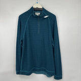 men Tommy Bahama Reversible 1/4 Zip Teal Sweater L