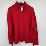 women Loft NWT Mockneck Red Sweater XL