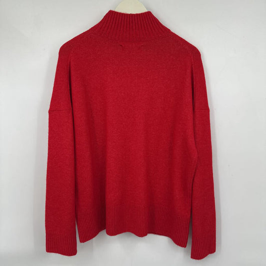 women Loft NWT Mockneck Red Sweater XL