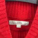 women Loft NWT Mockneck Red Sweater XL
