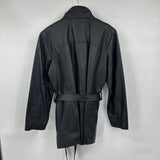 women Worthington Belted Leather Black Jacket XL