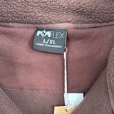 women PopFlex NWT Big Hug Fleece Half Zip Brown Jacket L/XL