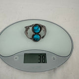 women Old Pawn Signed Split Shank Turquoise Cuff Silver Turquoise Jewelry