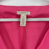 women J. Crew Vintage Silk Babydoll Hot Pink Dress 16