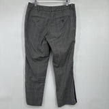 women Zadig & Voltaire Posh Check Wool & Silk Trousers Gray White Navy Pants