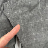 women Zadig & Voltaire Posh Check Wool & Silk Trousers Gray White Navy Pants