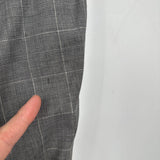 women Zadig & Voltaire Posh Check Wool & Silk Trousers Gray White Navy Pants