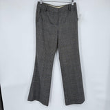 women J. Crew Wool Houndstooth Favorite Fit Trousers Taupe Black Pants 0