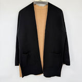 women J. Jill Reversible Cardigan Camel/Black Sweater S
