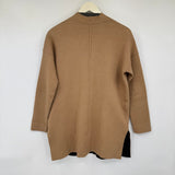 women J. Jill Reversible Cardigan Camel/Black Sweater S