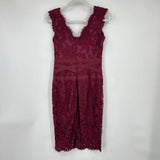 women Tadashi Lace Cocktail Wine Dress 0