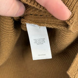 women J. Jill Cotton V Neck Brown Sweater S