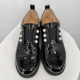 women Charles David Gent Leather Slip On Loafer Black Shoes 7