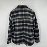 men Alpine Design Plaid Shacket Black & Gray Jacket M