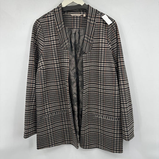 women Soft Surroundings Plaid Neutrals Jacket XL