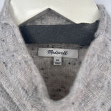women Madewell Wide Rib Funnel Neck Gray Sweater XS