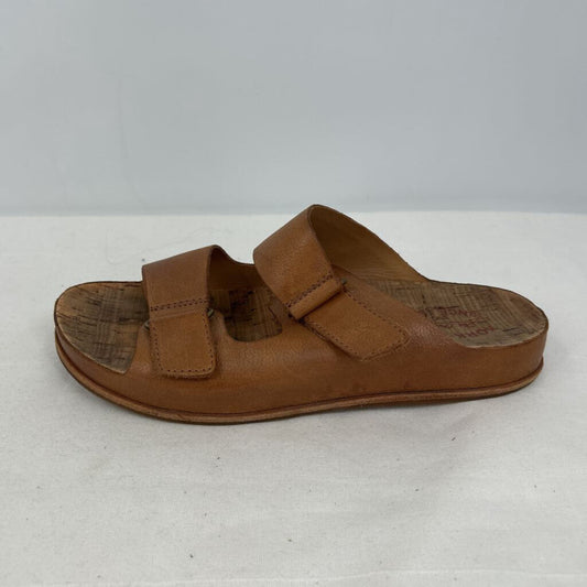 women Kork Ease Torreya Double Leather Strap Brown Shoes 10