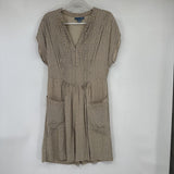 women Lil - Anthro Love Print Cream and Black Dress 8
