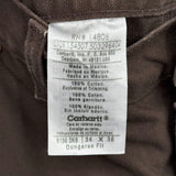 men Carhartt Double Knee Dungaree Fit Brown Jeans 34x36