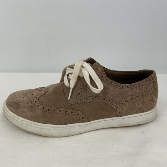men Rockport Suede Wingtip Sneakers Tan Cream Shoes 9