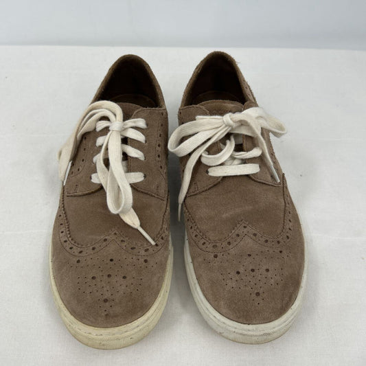 men Rockport Suede Wingtip Sneakers Tan Cream Shoes 9