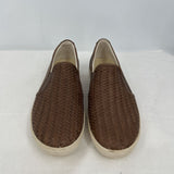 women Ecco Soft 7 Woven Slip On Brown Cream Shoes 39/8-8.5