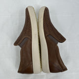 women Ecco Soft 7 Woven Slip On Brown Cream Shoes 39/8-8.5