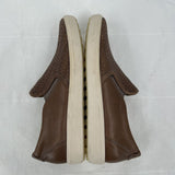 women Ecco Soft 7 Woven Slip On Brown Cream Shoes 39/8-8.5