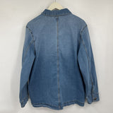 women Well Worn Denim Button Front Blue Jacket L