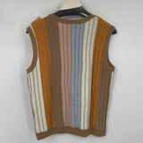 women Kori Striped Vest Sunset Sweater L