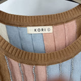 women Kori Striped Vest Sunset Sweater L