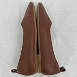 women Quince Italian Leather Glove Ballet Flat Cognac Shoes 7