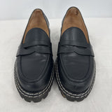 women Jon Josef Chunky Lug Sole Penny Loafers Black Shoes 37/7-7.5