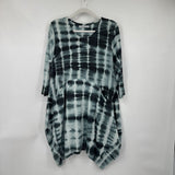 women Snapdragon & Twig Shibori Leighton Dress in Thunder Shibori Black White Dress XS 4-6