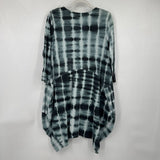 women Snapdragon & Twig Shibori Leighton Dress in Thunder Shibori Black White Dress XS 4-6
