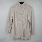 women Aerie Cotton Cardigan Cream Sweater M