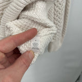 women Aerie Cotton Cardigan Cream Sweater M