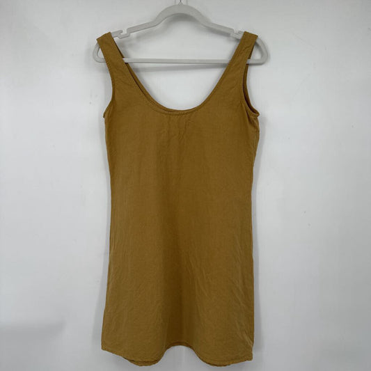 women Mollusk California Linen Blend Shell Golden Dress M