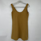 women Mollusk California Linen Blend Shell Golden Dress M