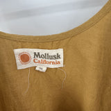 women Mollusk California Linen Blend Shell Golden Dress M
