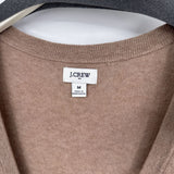 women J. Crew Outlet Sleeveless Button Front Tan Sweater M